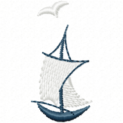 Boats Embroidery Design 4 Boats Embroidery Design 4